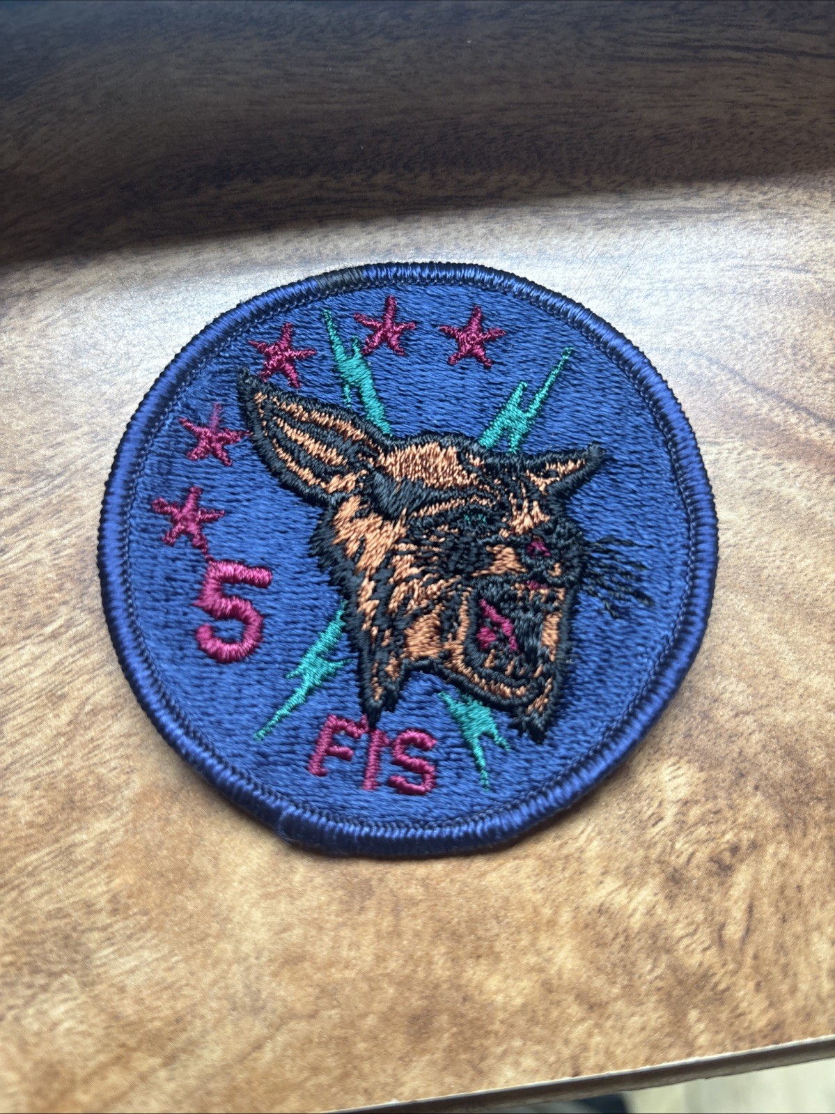 5th Fighter Interceptor FIS Squadron Rare 80s Patch 3” USAF AFB Subdued Cold War