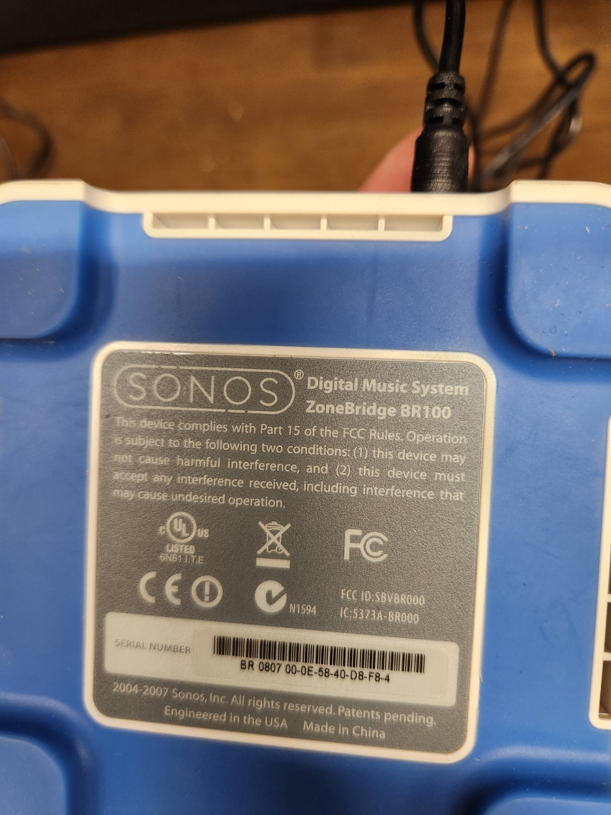 Sonos Bridge Br100 Wireless HIFI System