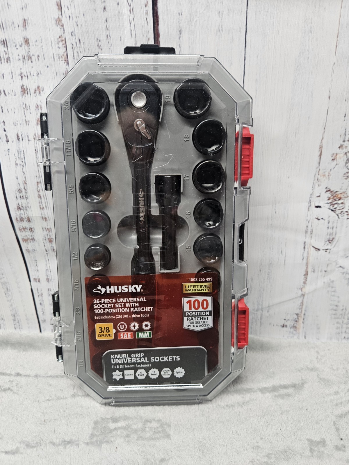 Husky Universal Socket Wrench Set 100-POSITION 3/8 In. Drive 26-Piece New In Box