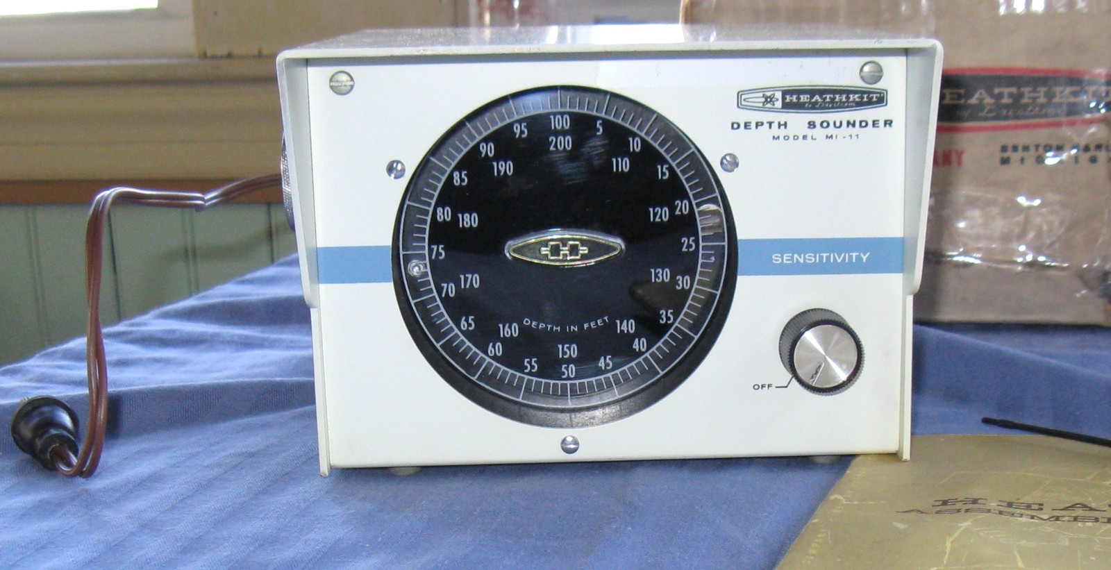 HeathKit Depth Sounder MI-11 & Transom Transducer MIA-11 Box/Manuals Fish Finder