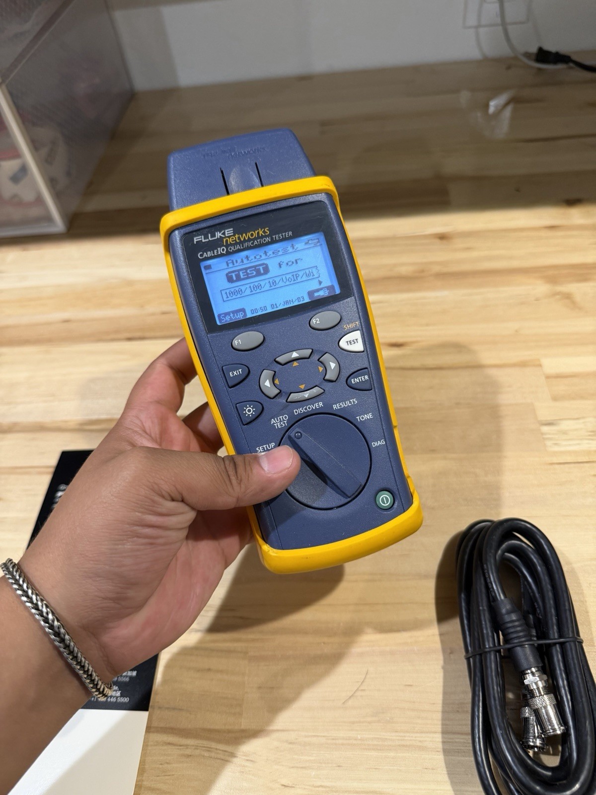 FLUKE NETWORKS CABLE IQ QUALIFICATION TESTER (TESTED) SHIPS FAST