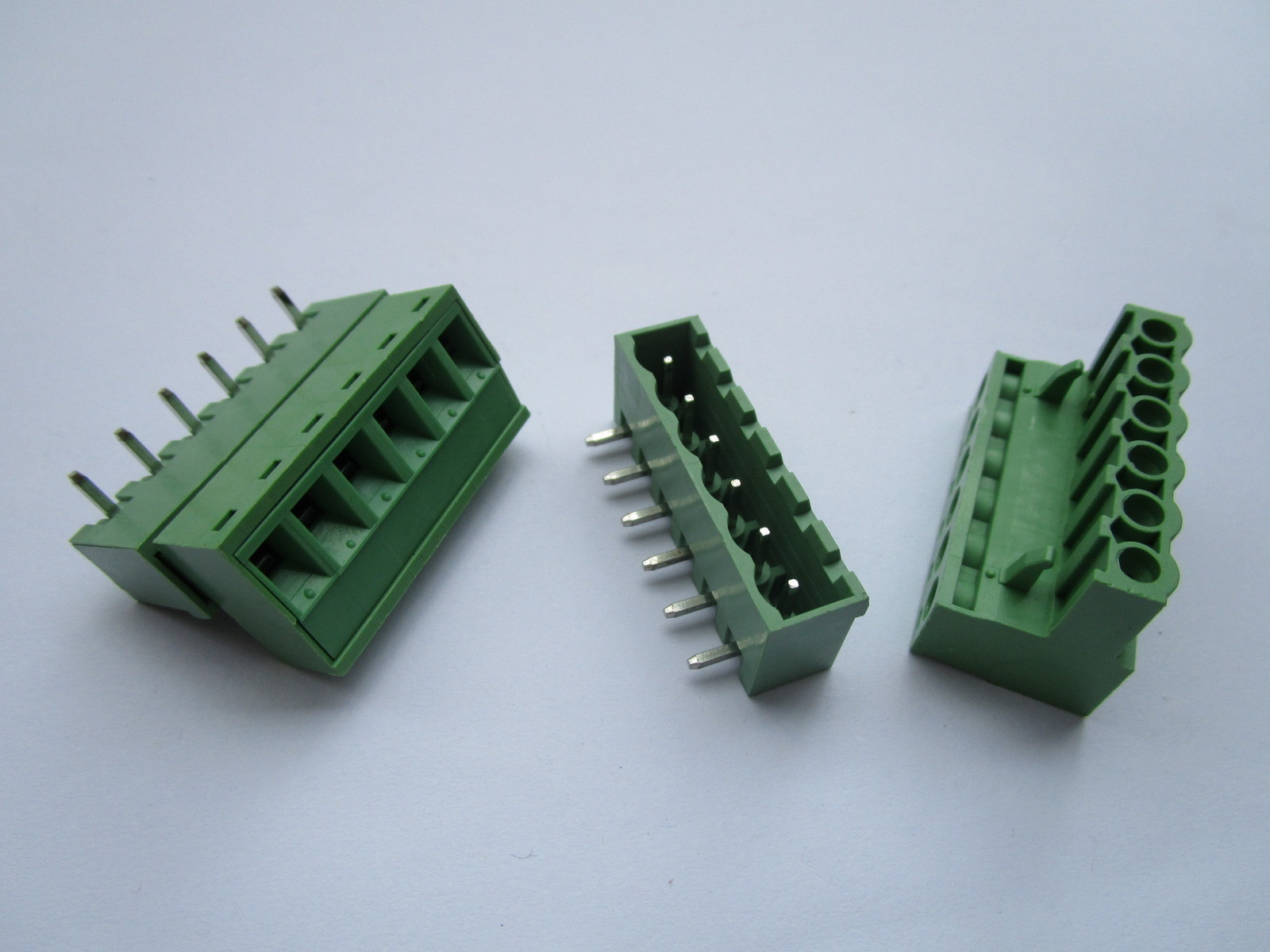 20 pcs 5.08mm Close Angle 6pin Screw Terminal Block Connector Pluggable Type New