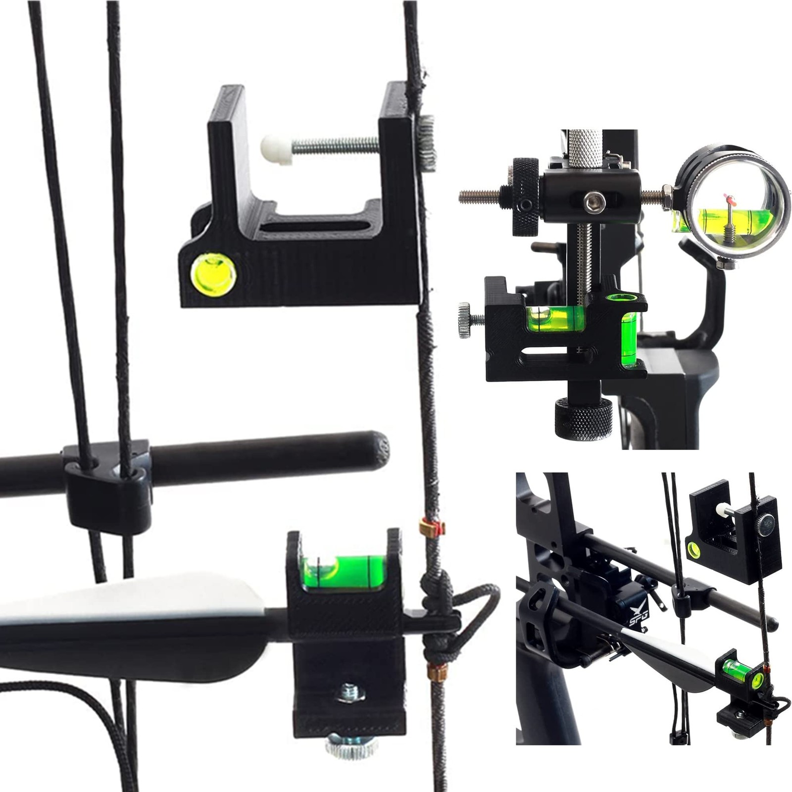 SOPOGER Archery Multifunctional Bow Level Tuning and Mounting String 3D Black