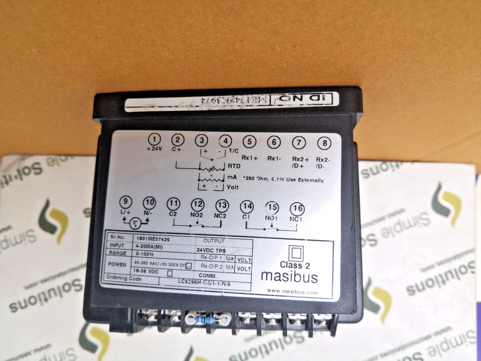 1PC- Masibus LC5296H Compact On-Off Controller 18-36VDC/4-20mA- Used
