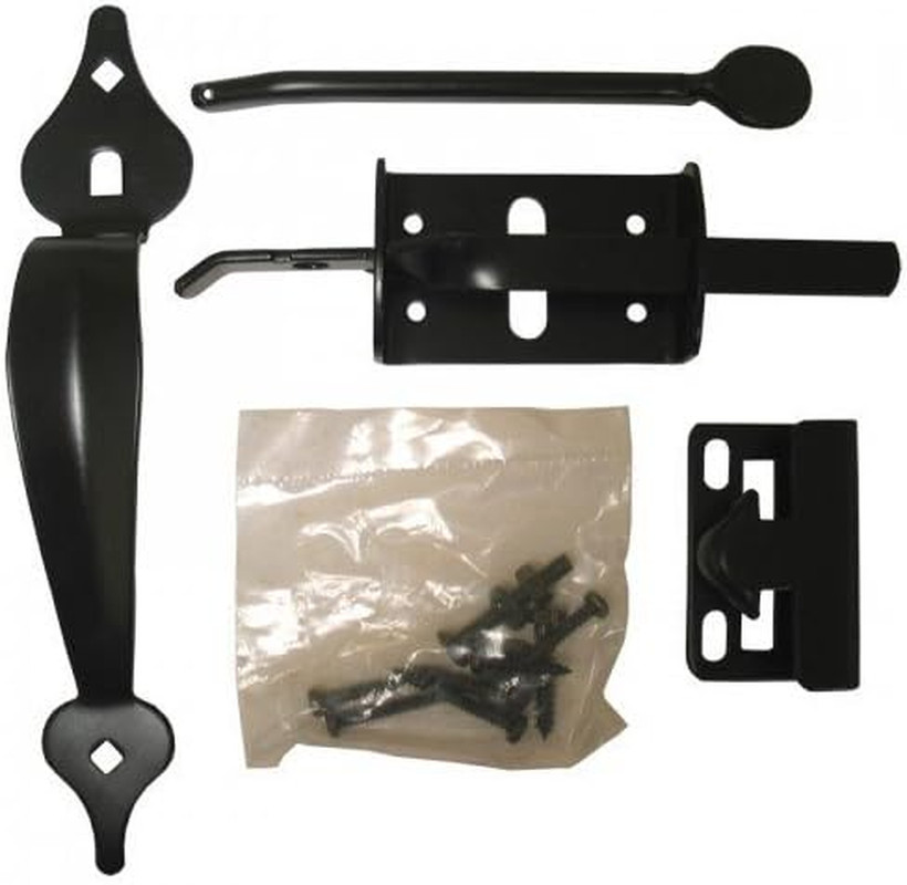 Nuvo Iron Black Galvanized Steel 6" Thumb Latch - Gate Hardware