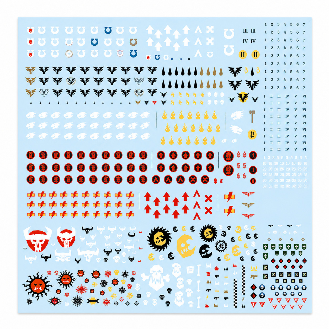 SPACE MARINES ORK CLANZ Transfers Sheet Decals New Armageddon Warhammer 40k GW