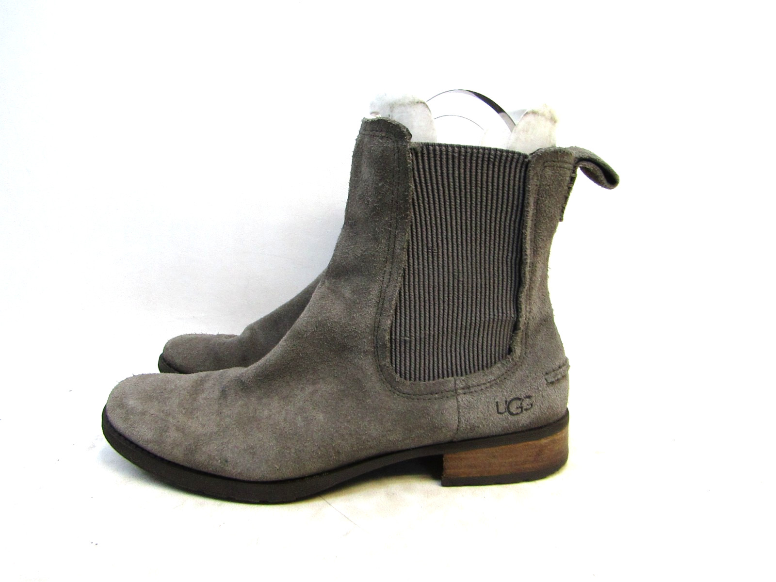 UGG Womens Size 7.5 M Gray Suede Chelsea Ankle Fashion Boots Bootie