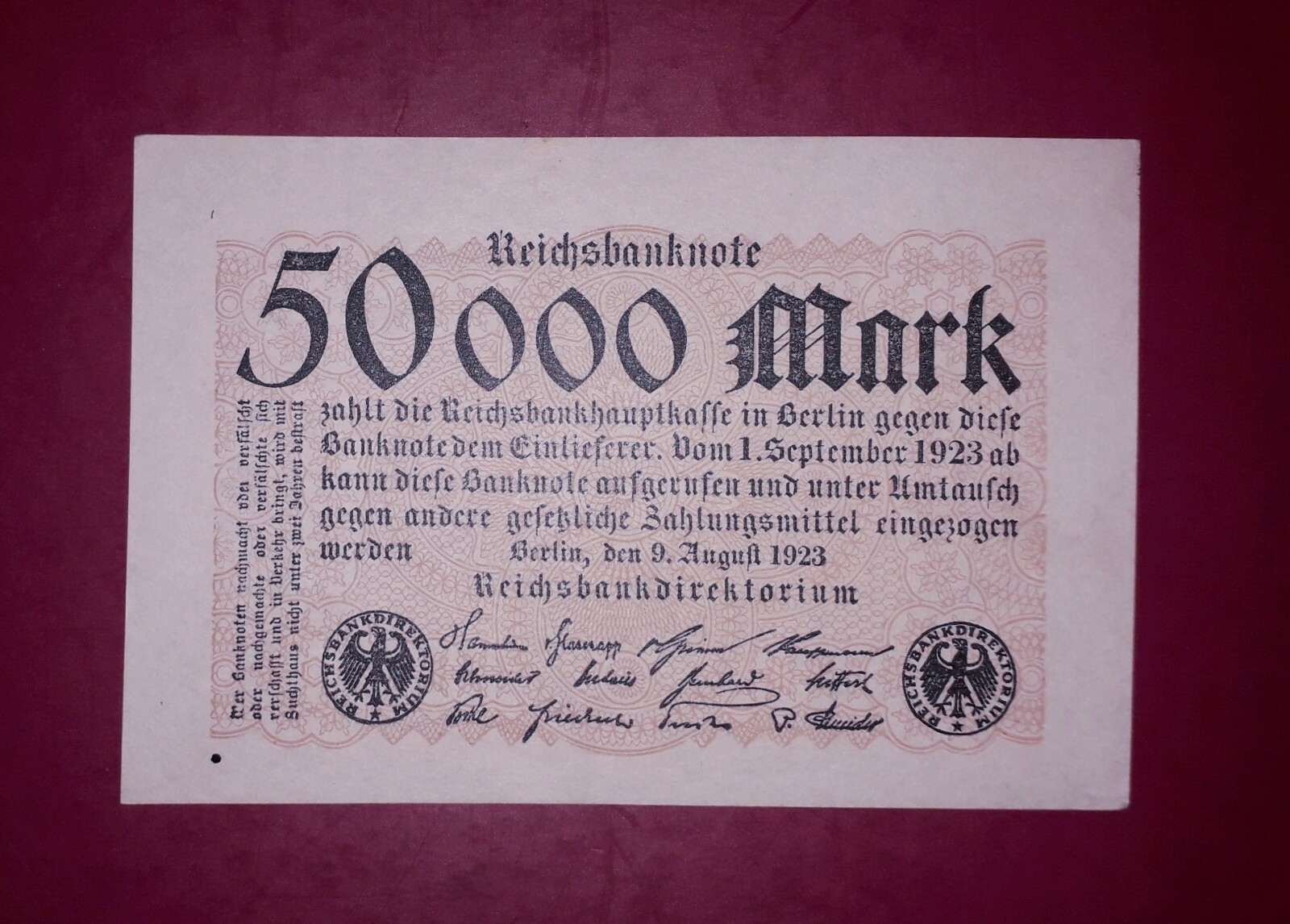 Germany "Weimar hyperinflation" 50.000  mark banknote,1923year,good condition