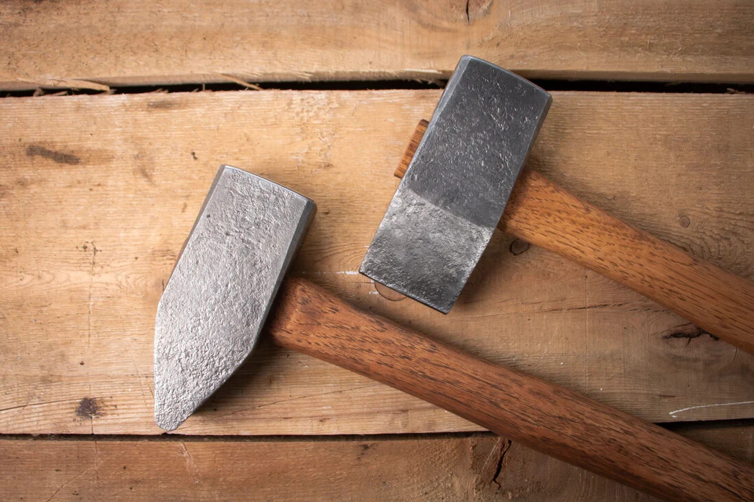 Blacksmith's cross peen hammer Straight Peen set of 2 pies, hand forged Hammer