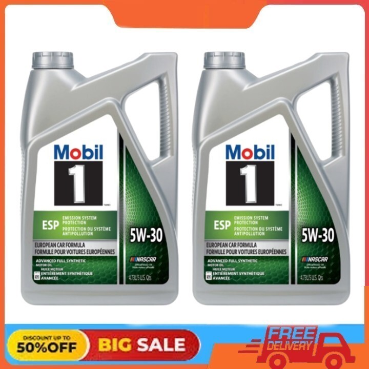 (2 pack) Mobil 1 ESP European Car Formula Full Synthetic Motor Oil 5W-30, 5 Qt