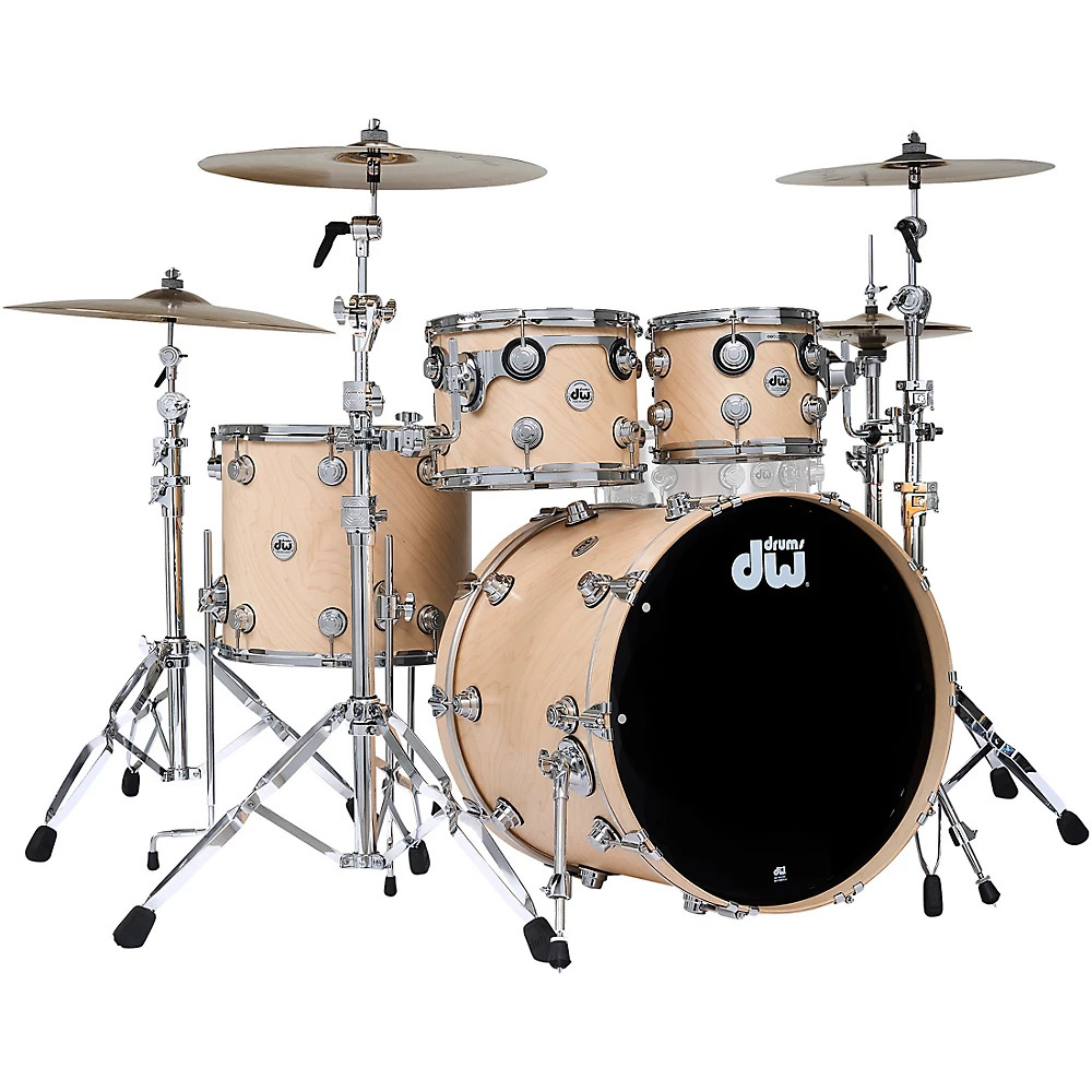 DW Collector's Series Satin Oil 4-Piece Shell Pack Twisted Natural Chrome HW