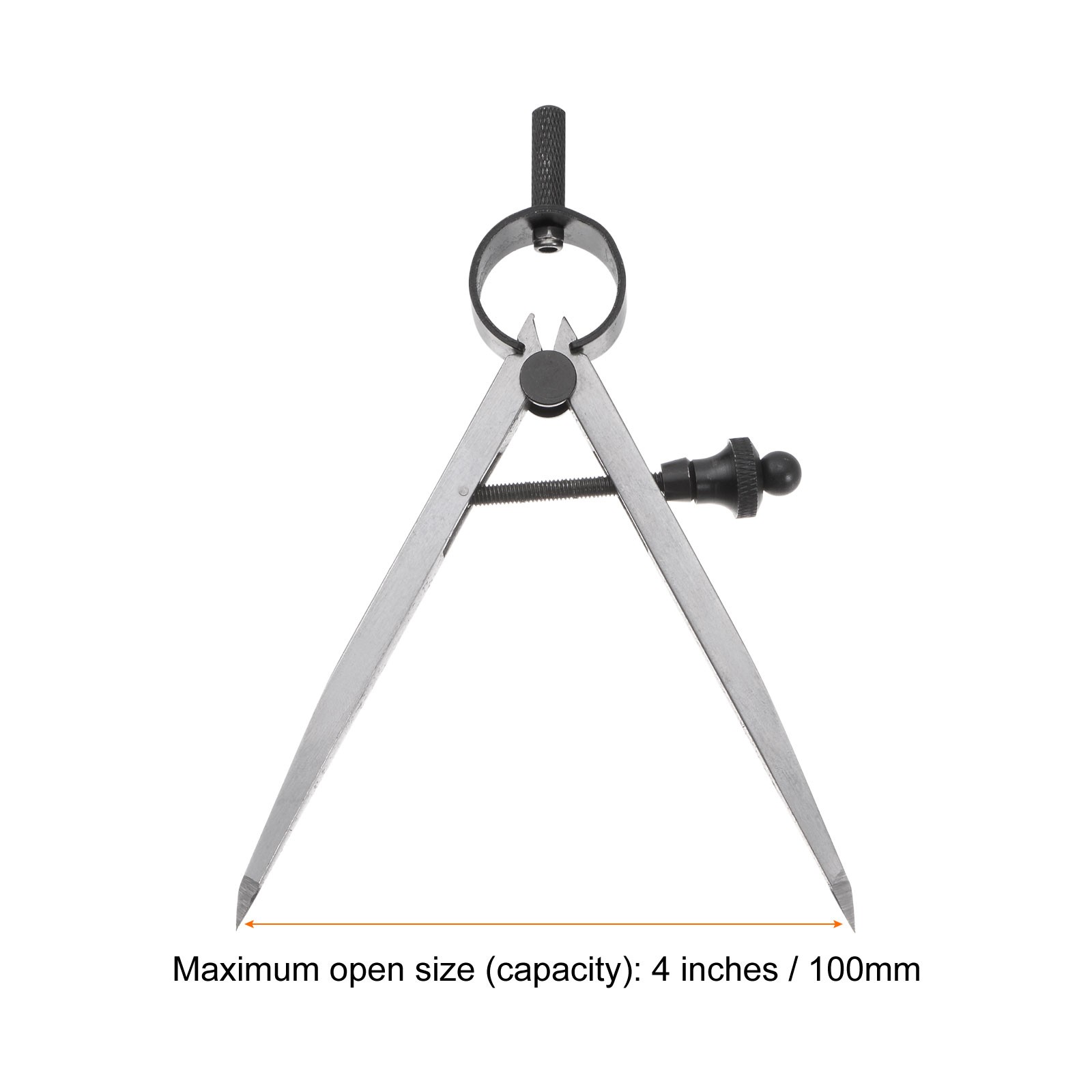 Spring Joint Caliper 4" Adjustable Spring Divider Caliper with Solid Nut