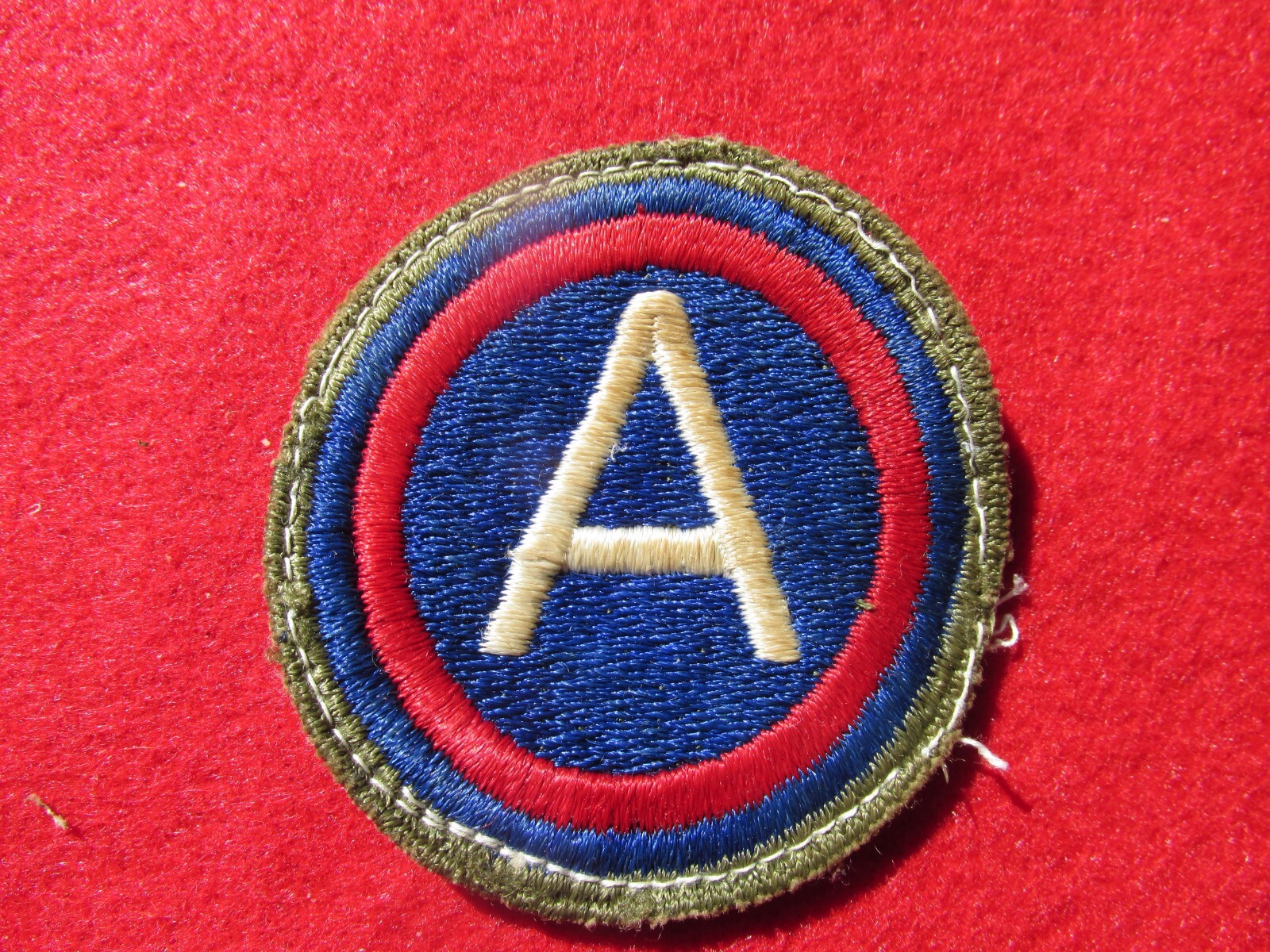 US Army Third Army Patch OD Border OD Back Variety Patton Battle of the Bulge