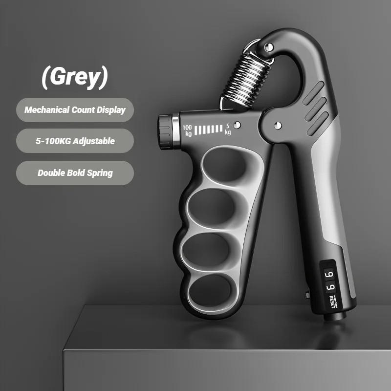 Hand Grip Strength Power Trainer Gripper Strengthener Adjustable Gym Exerciser