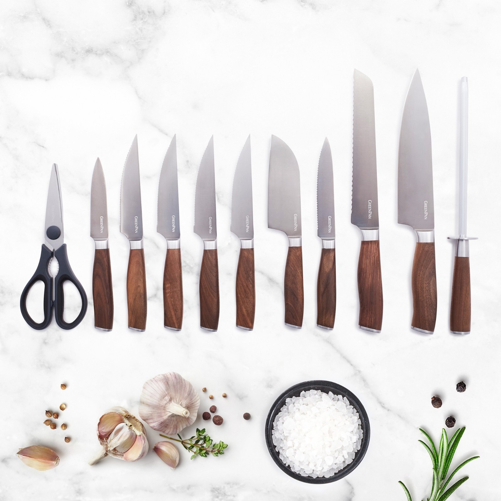 GreenPan Premiere Knife Block, Set of 12, Free & Fast Shipping (USA)