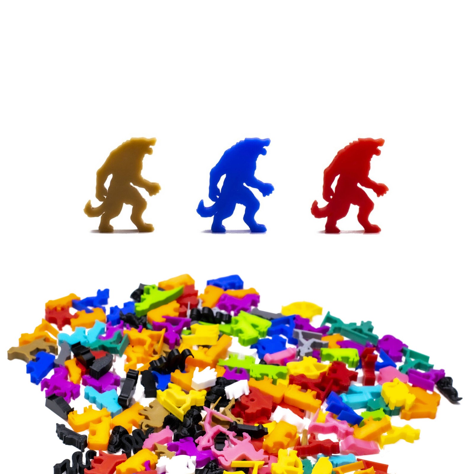 Werewolf Meeple Figures for Board Games - Board Game Tokens DnD Accessory Pieces