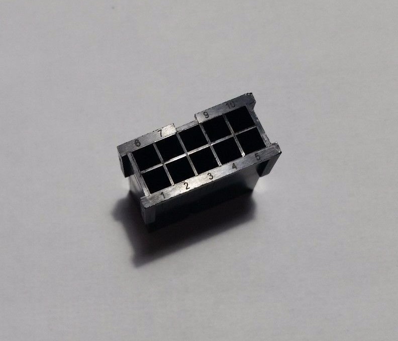 10 pin black Male ATX connector (multiple quantities) for PSU cables