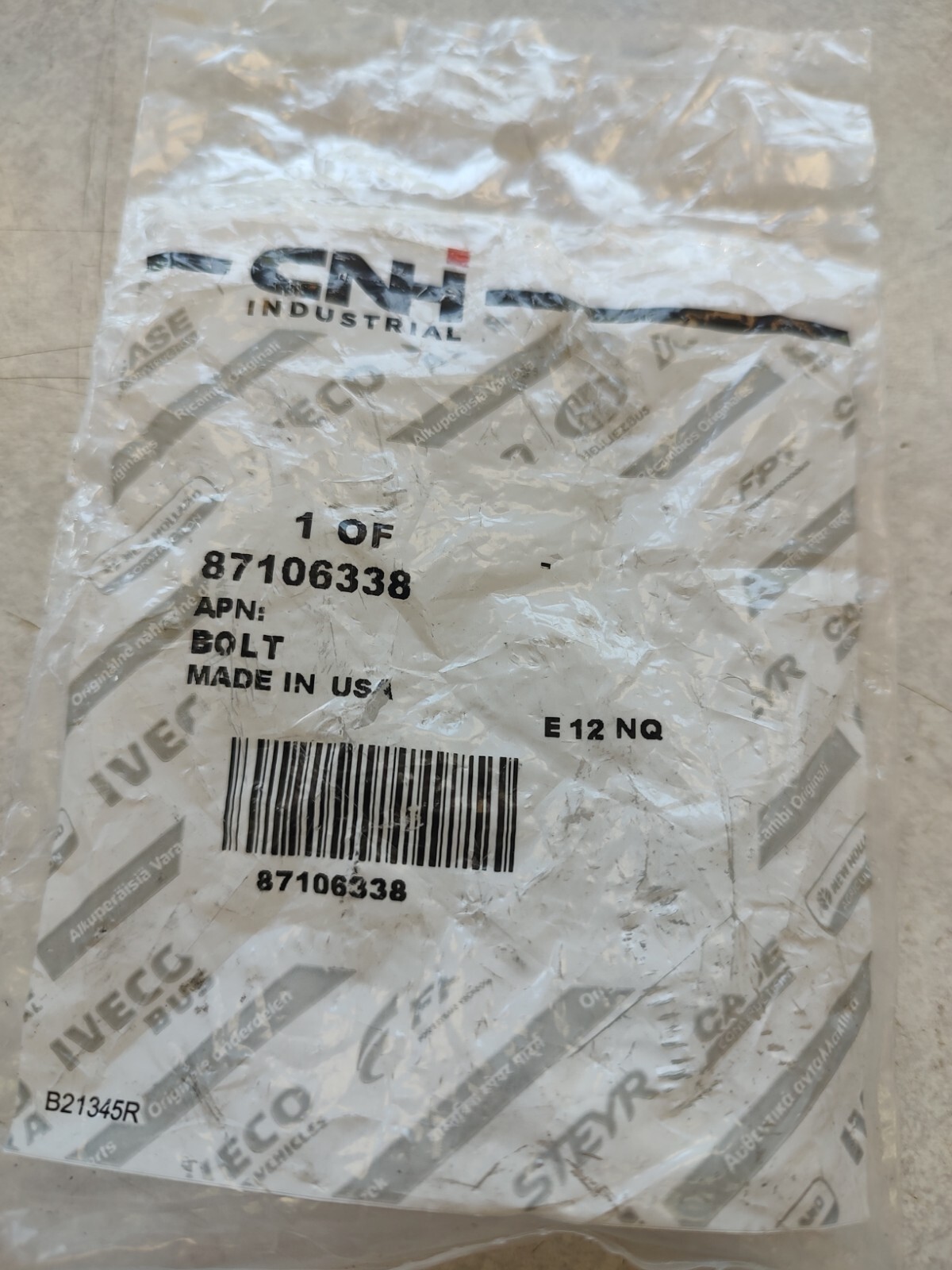 87106338 Vane Bolt Case IH Combine 7130 5088 6088 8010 6140 9120 more
