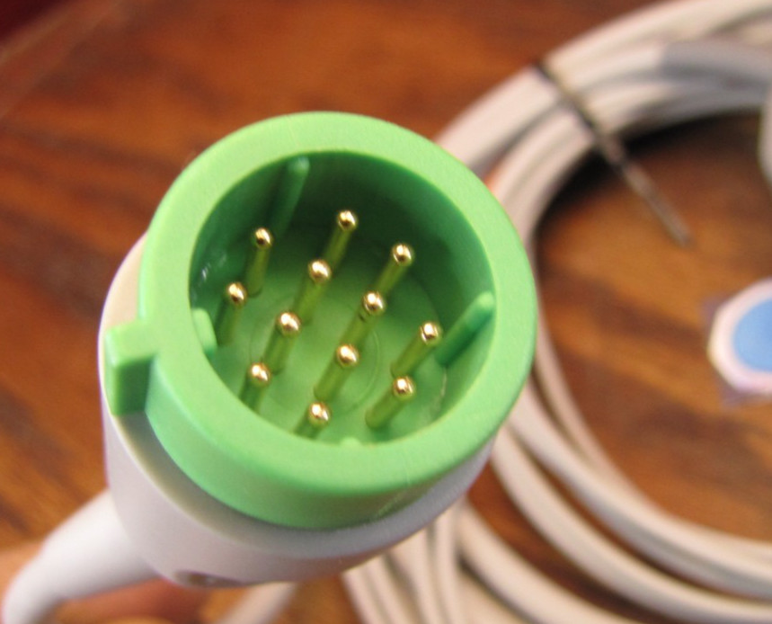 Elecotek 4-Lead ECG Leadwire Set Snap Connectors 28132