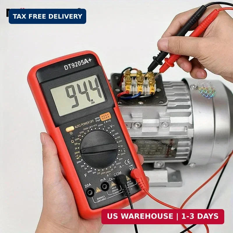 DT9205A+ Digital Multimeter, 1000V True RMS Auto-Ranging Voltmeter, Professional