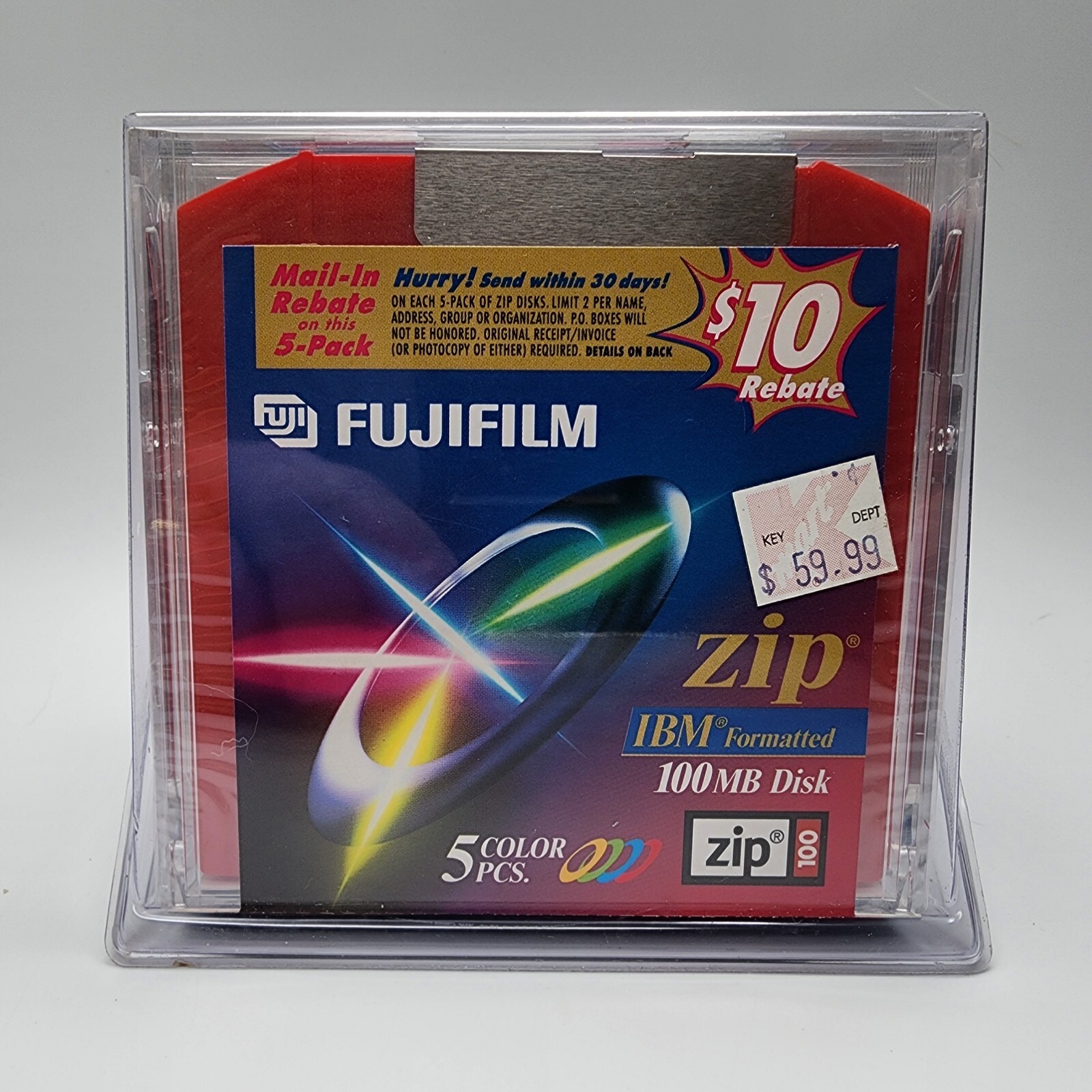 FujiFilm 100MB Zip Disks 5 Pack New Unopened