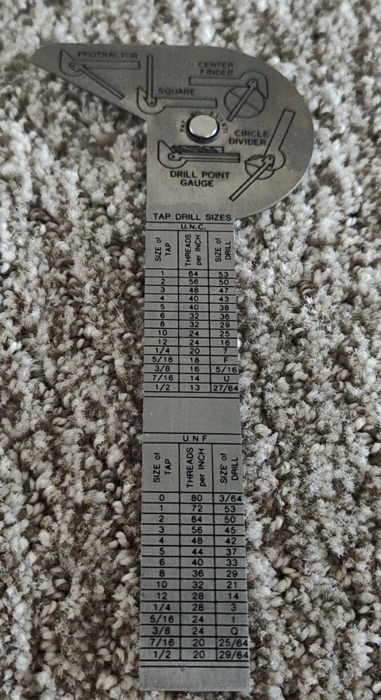 GENERAL NO. 16 STAINLESS STEEL PROTRACTOR CENTER FINDER