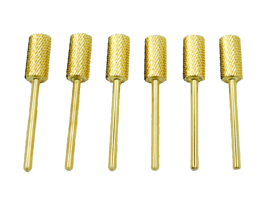 Startool Acrylic Nail Drill 3/32 Coarse Gold STC *( 6 Pieces )