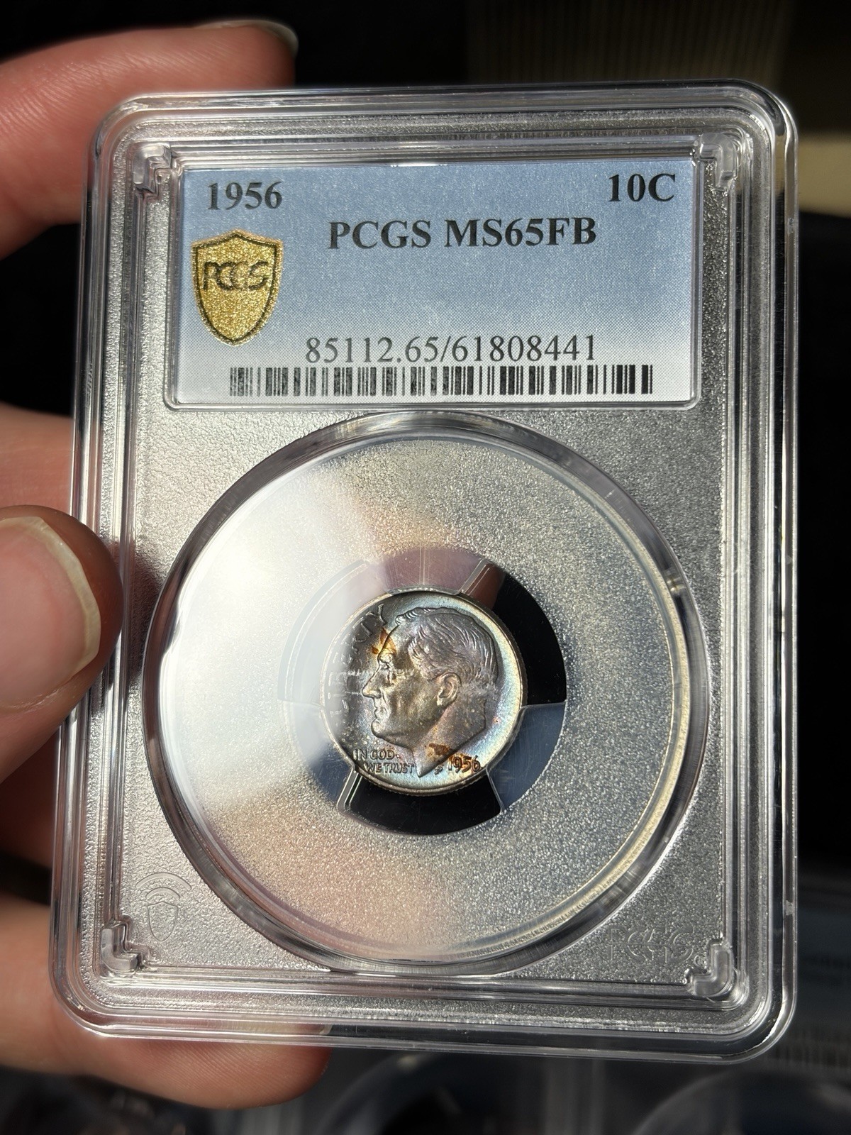 1956 US Mint Set 18 Coin Fully PCGS Graded Rainbow Toned WOW Original
