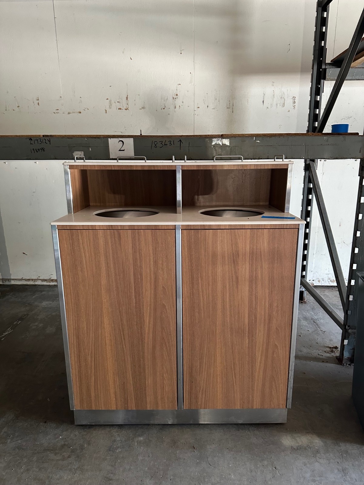 Custom Double Trash Rolling Cart