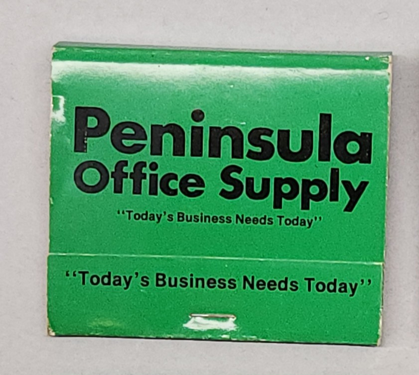 Peninsula Office Supply Matchbook - Redwood City, San Francisco, & San Jose, CA