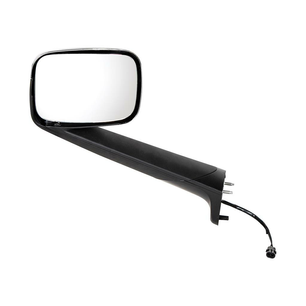 Chrome Hood Mirror w/ Heated Lens for 2018-2020 Freightliner Cascadia - Driver