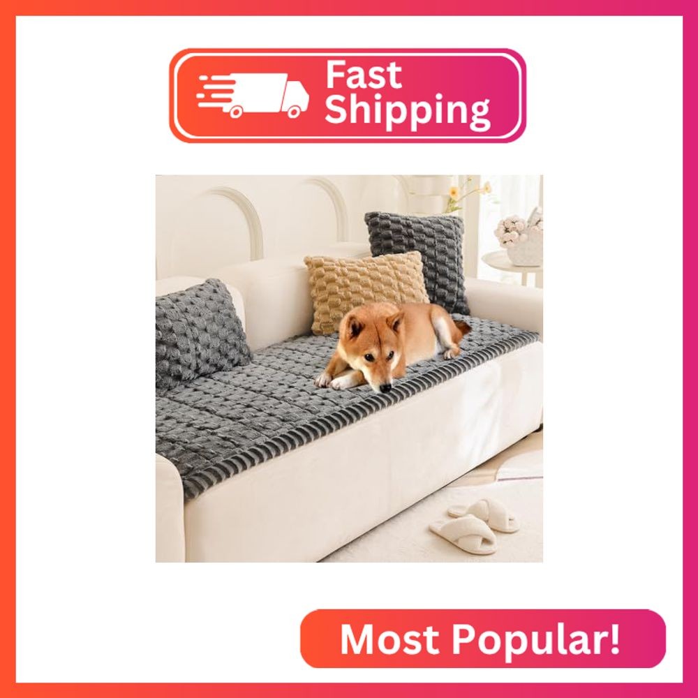 Gumfolk Plush Pet Sofa Covers for Dogs Washable Couch Protector for Cushion, Dog
