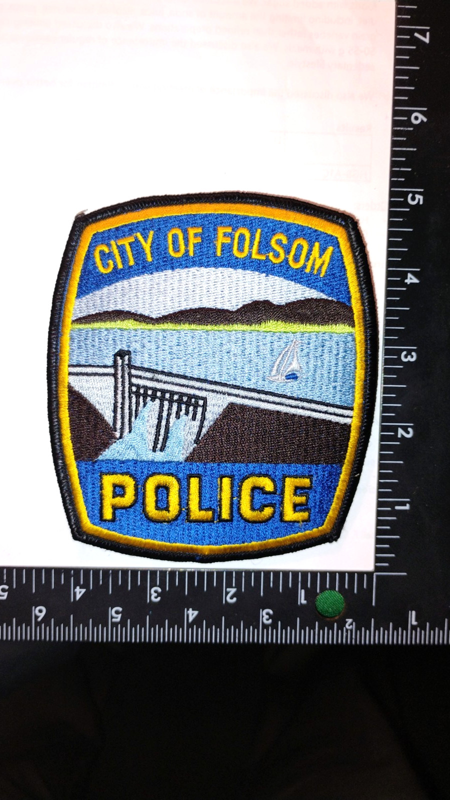 CITY OF FOLSOM, CALIFORNIA.   POLICE  A NICE SUBSTANTIAL PATCH