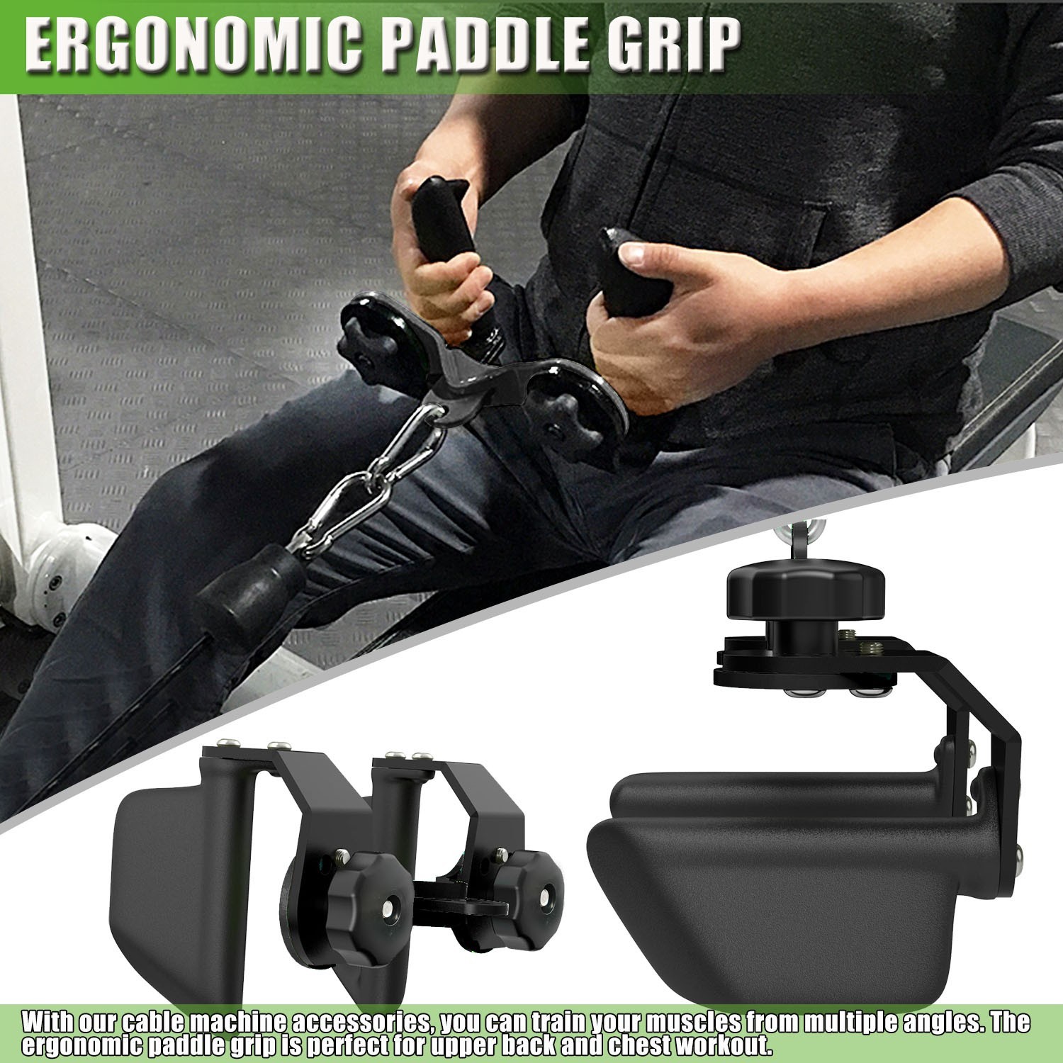 Adjustable Lat Pull Down Bar Cable Machine Attachments for Gym T-bar Row Handle