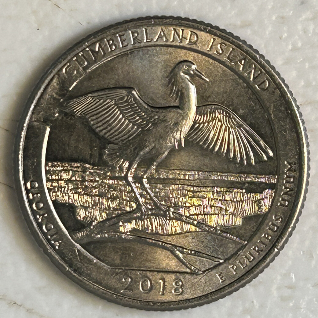 2018- P Cumberland Island Quarter. Struck Through On Reverse