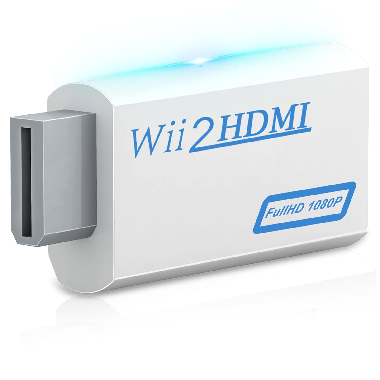Herfair Wii to HDMI Adapter, 1080P Wii2HDMI 1 PC, White