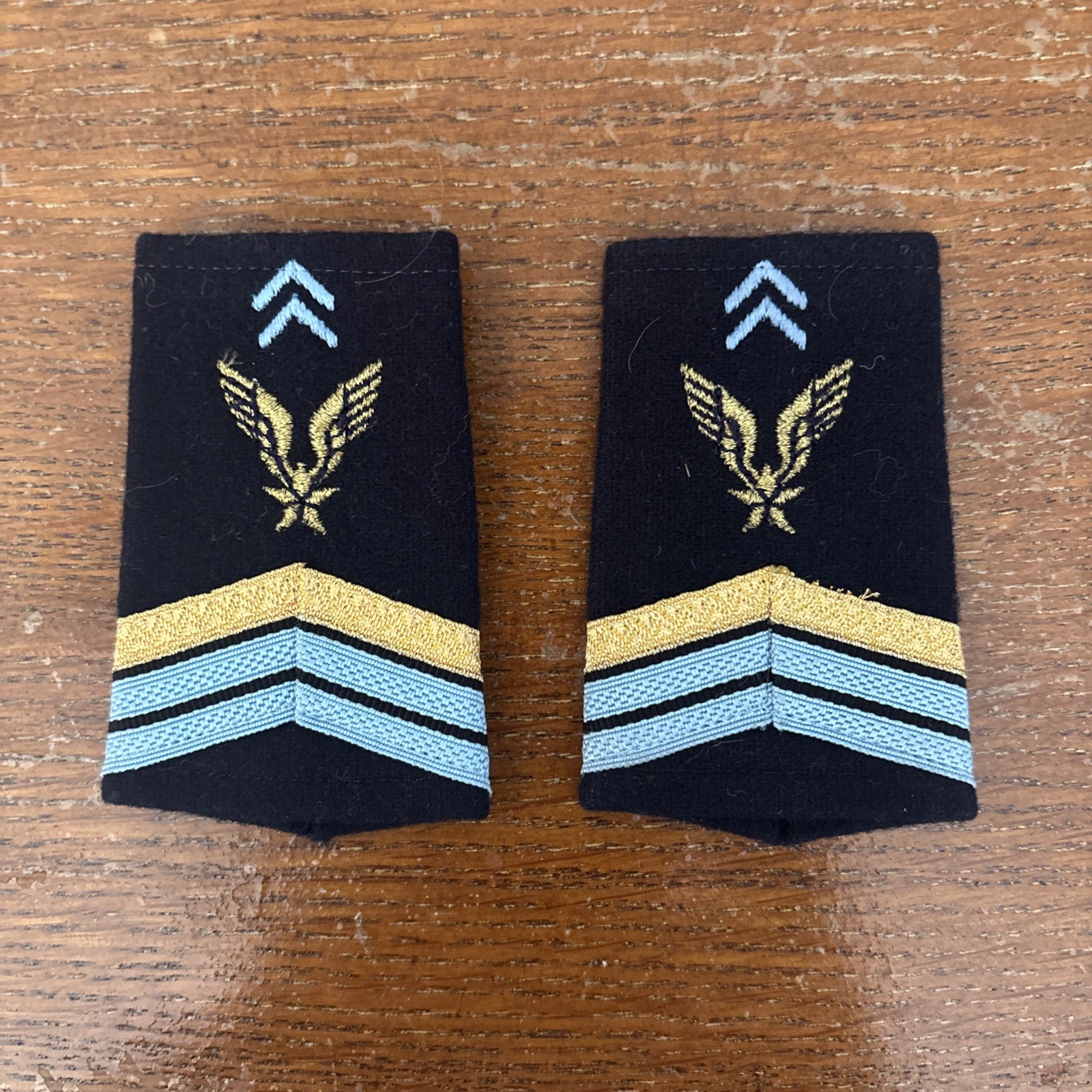 French Military Signal Corps. Chief Corporal Shoulder Boards