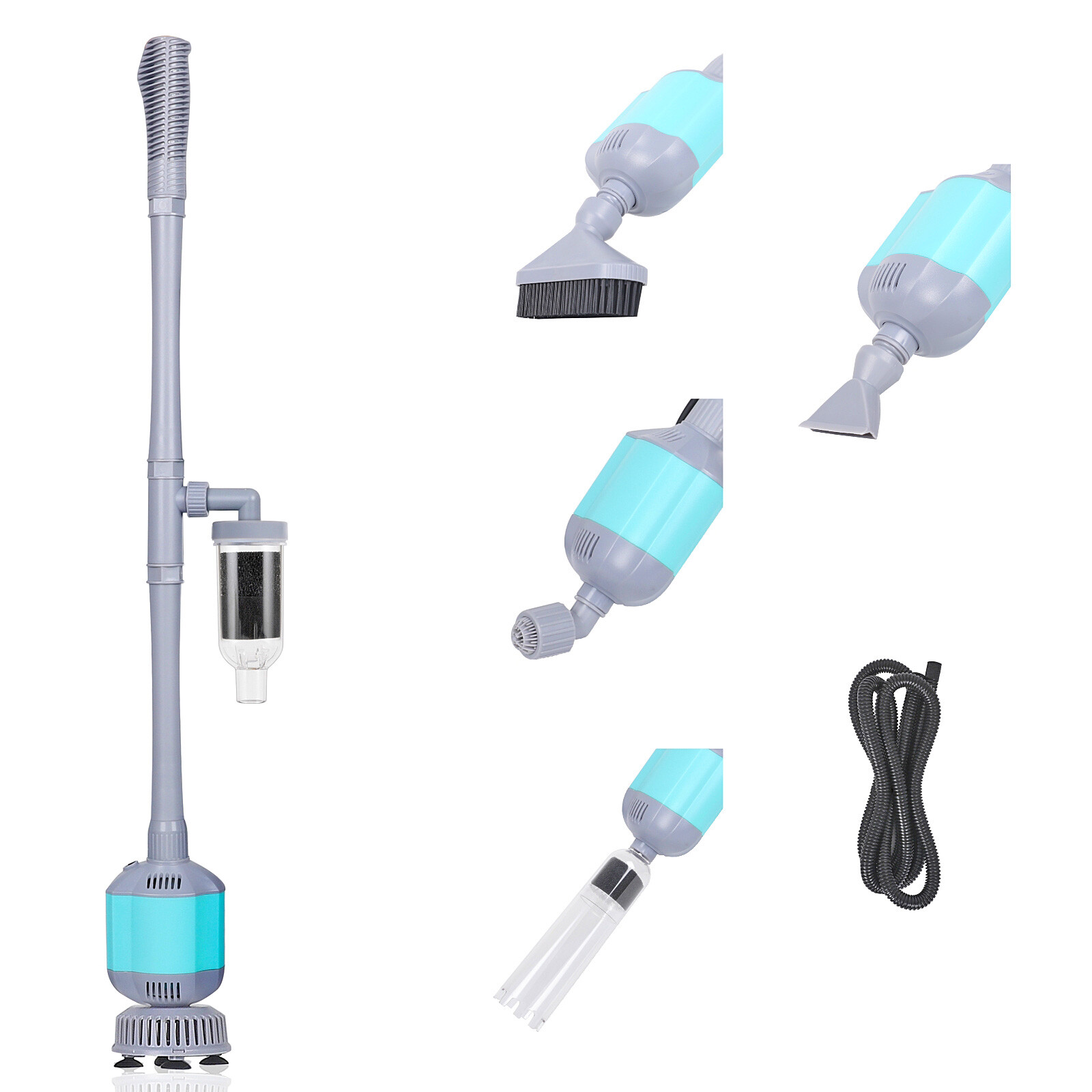 hygger 360GPH Electric Aquarium Vacuum Gravel Cleaner Adjustable Automatic