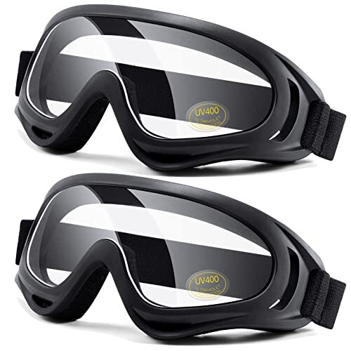 2 Pack ATV Goggles Dirt Bike Off-Road Racing Anti-Fog Dustproof Goggles
