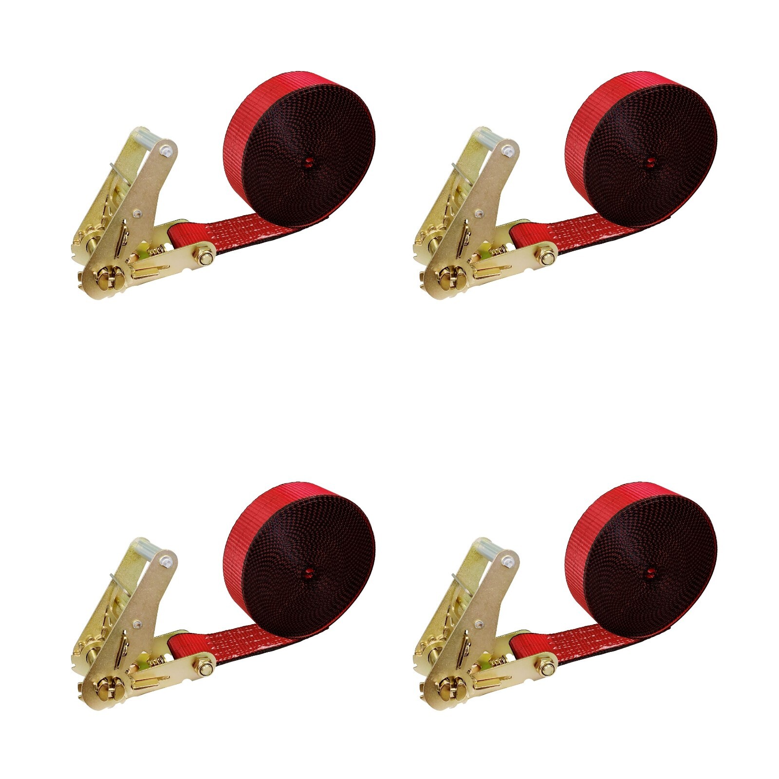 USA 4 Pack 2" x 20' Utility Heavy Duty Motorcycle Endless Ratchet Tie Down Strap