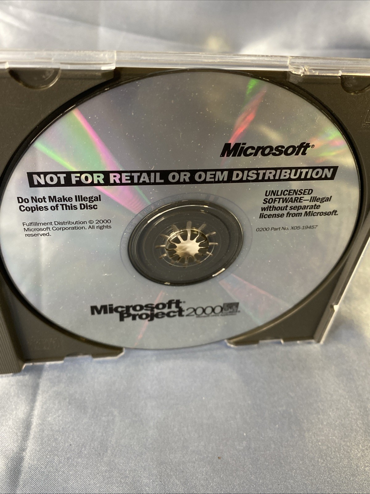 MICROSOFT PROJECT 2000 CD-ROM Genuine with Product Key
