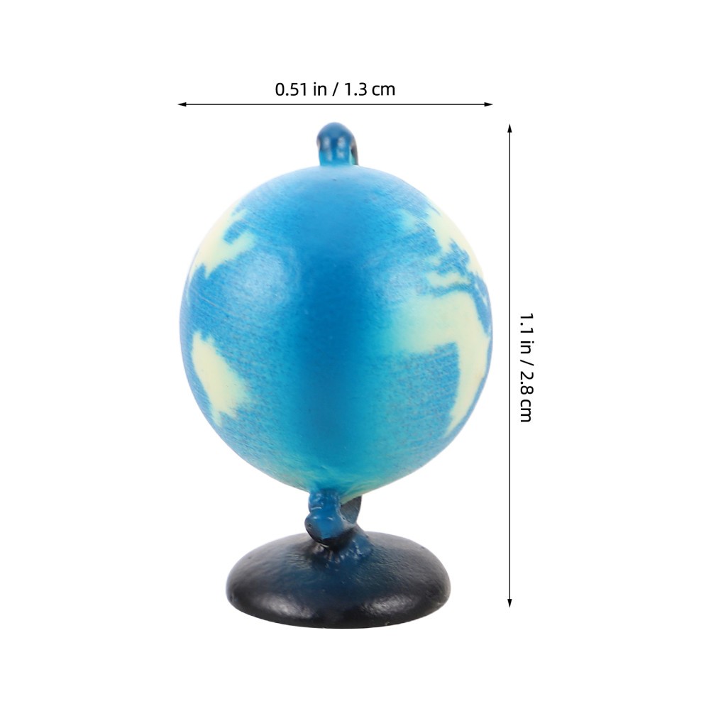 20Pcs Resin Mini Globes for Decor Sky Blue Tiny Globe for Office Desk