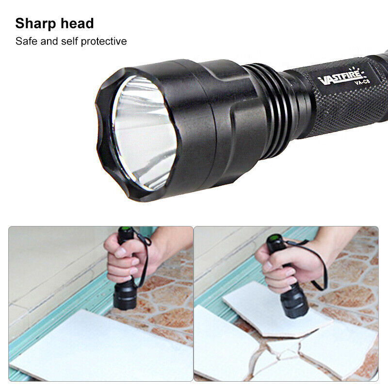10000LM White Light 800 Yards LED Flashlight Torch Predator Hunting Scope Mount