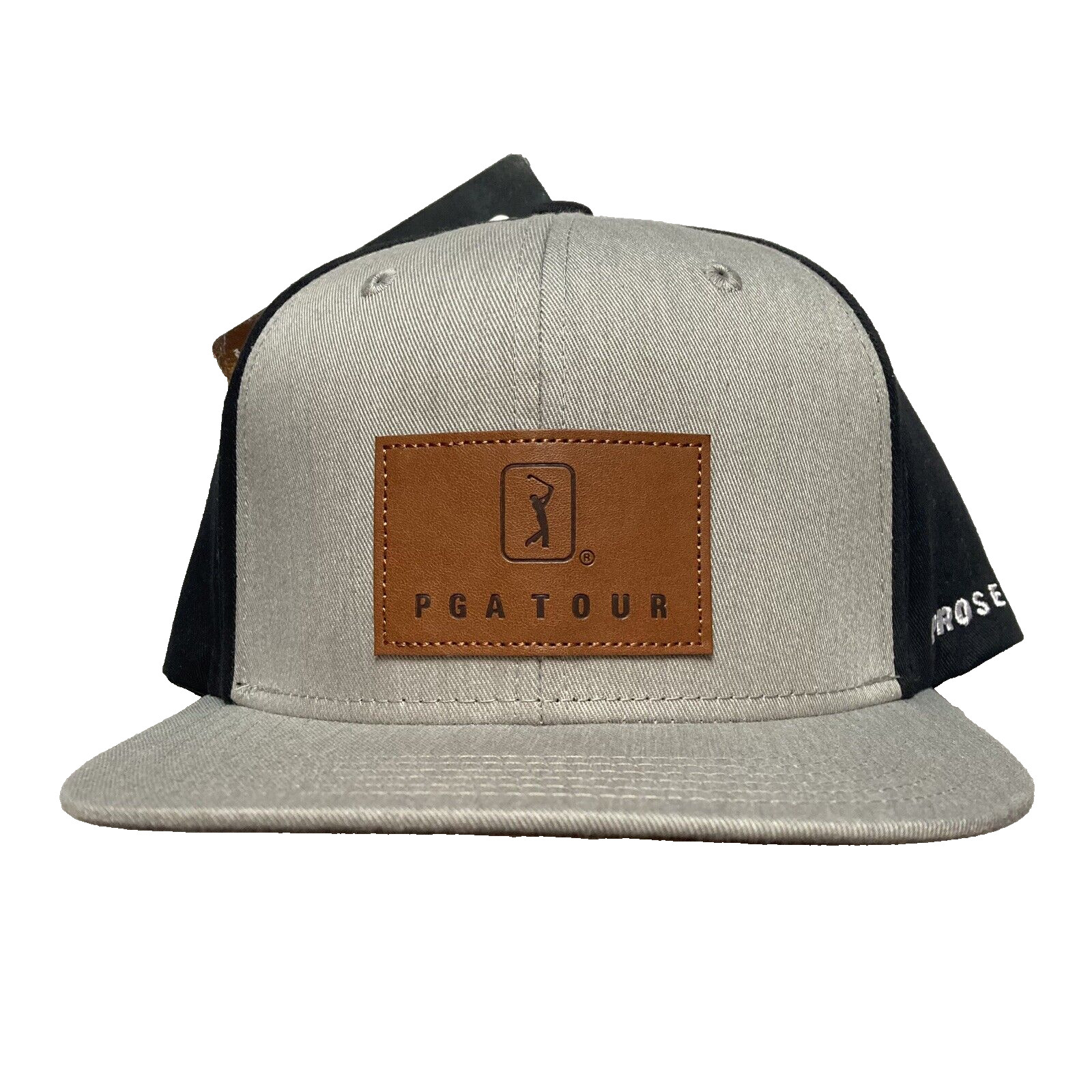 PGA Tour Golf Adult Adjustable Pro Series 2-Tone Snap Back Flat Brim Cap Hat NWT