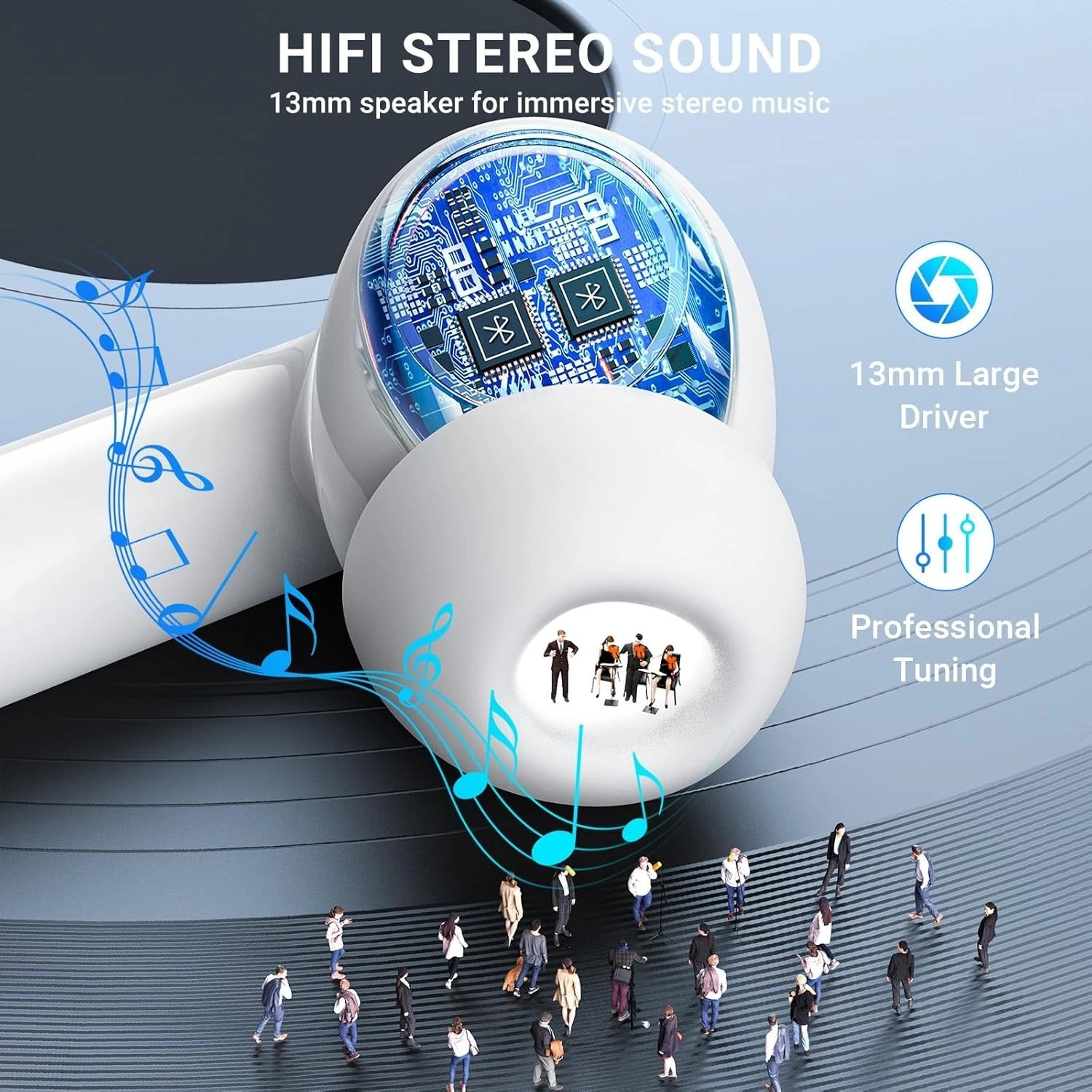 2026 Wireless Bluetooth 5.4 Earbuds Headphones For iPhone Samsung Galaxy Android