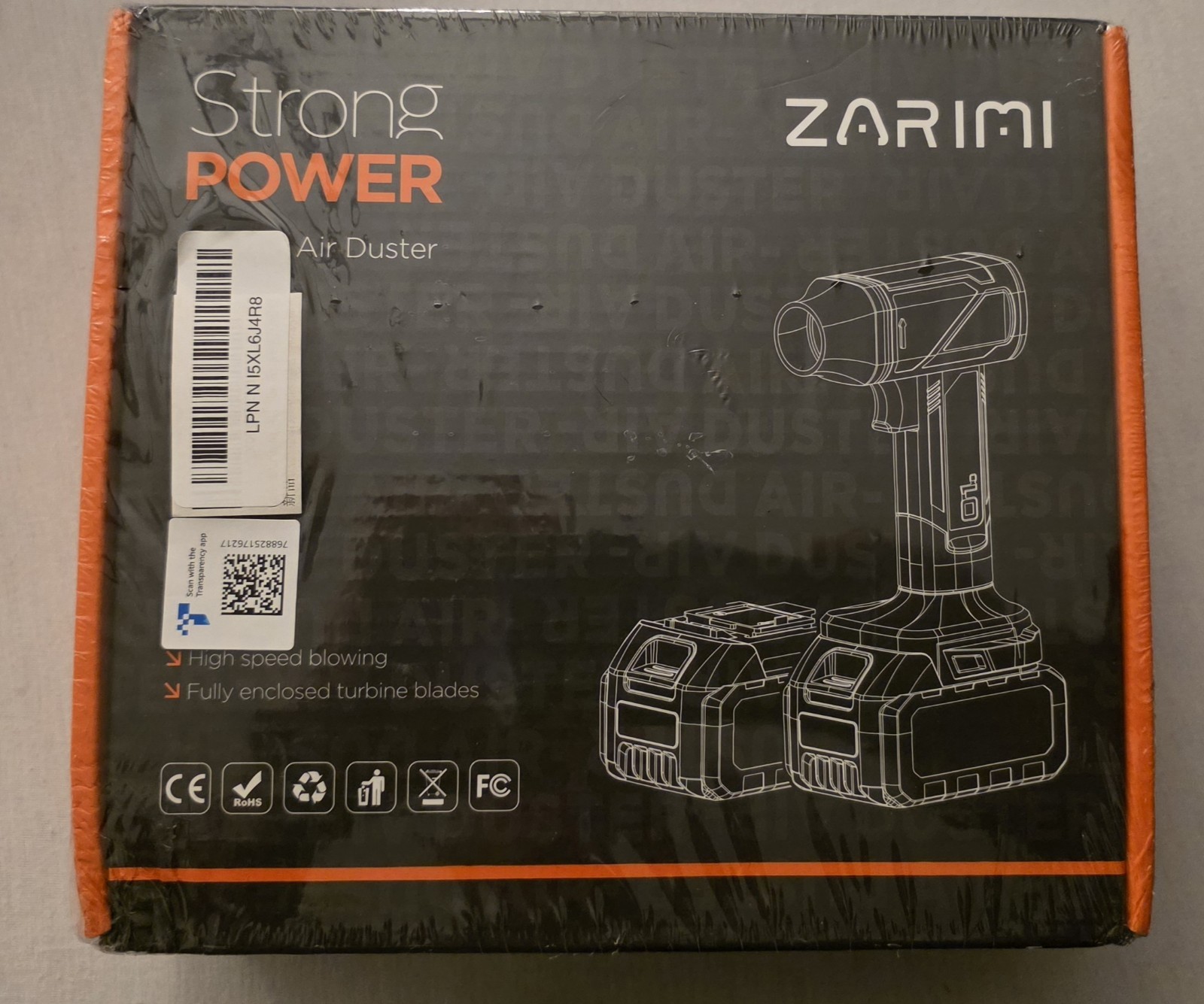 ZARIMI Strong Power Air Duster Cordless Electric Blower Turbo Fan PC Cleaner