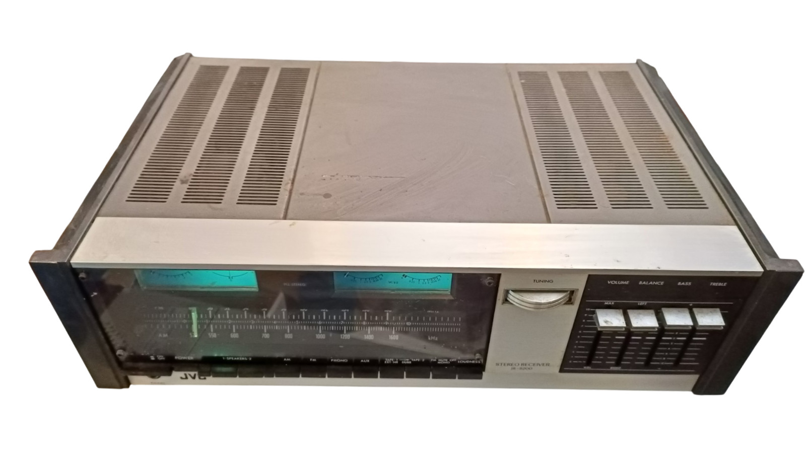 Vintage JVC JR-S200 Stereo Receiver Powers On