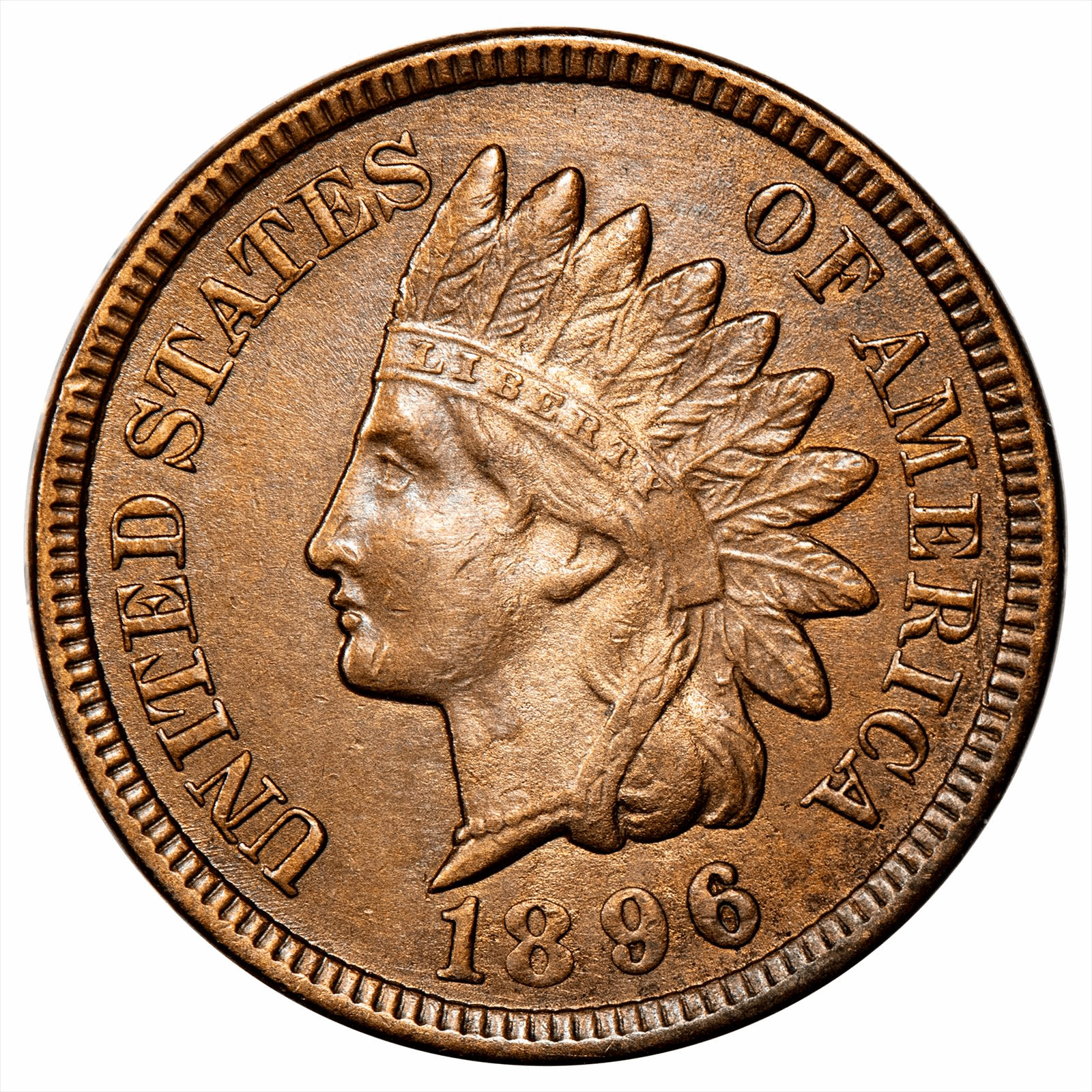 1896 Indian Head Cent 1C Raw