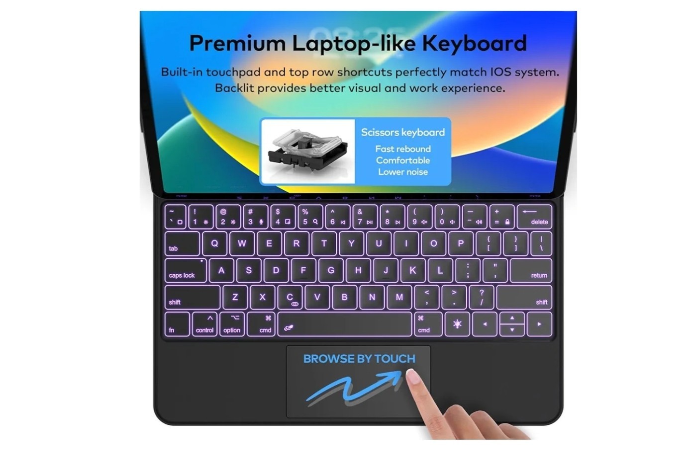 Keyboard Case for iPad Pro 12.9 6th/5th/4th/3rd Generation–Magic-Style Magnetic