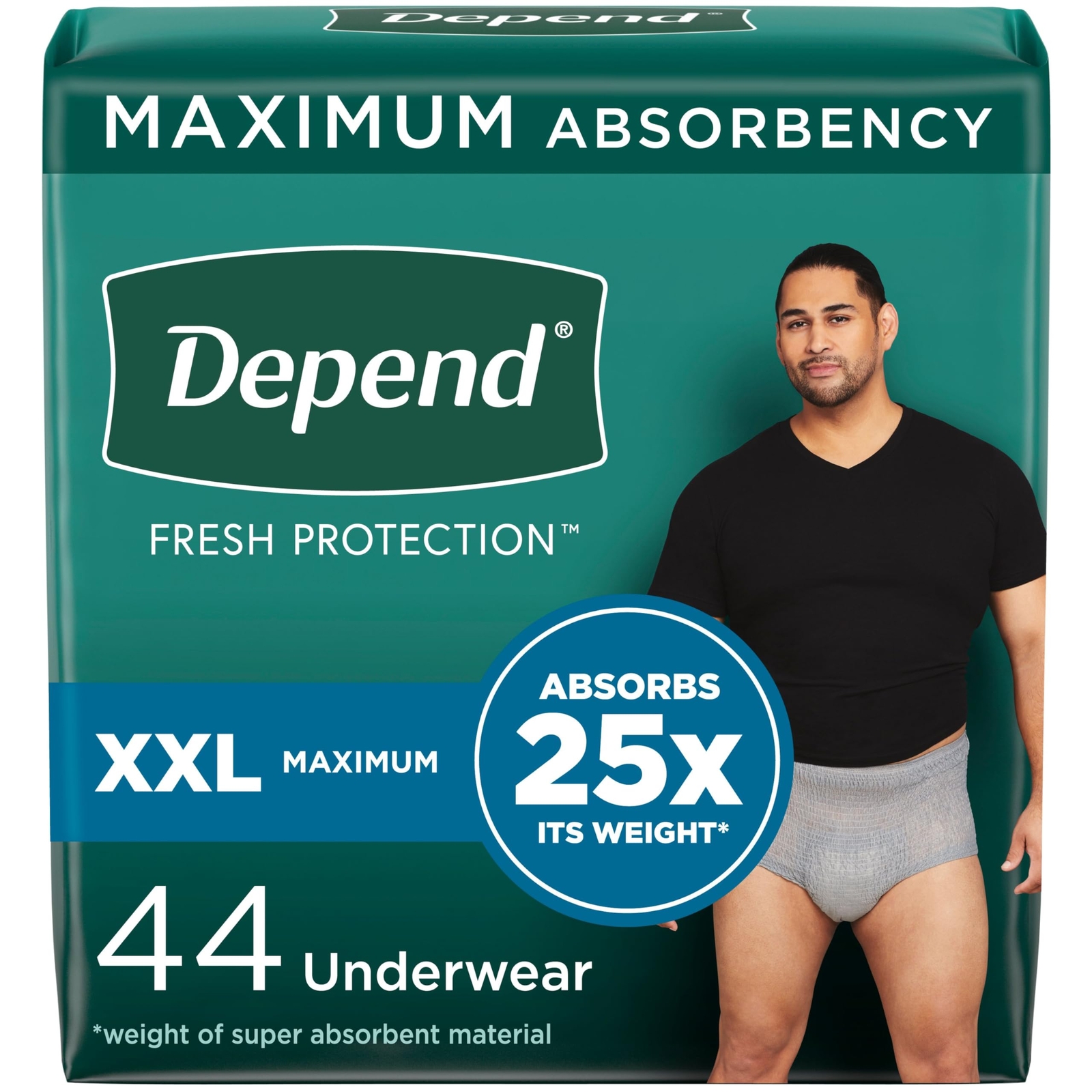 Depend Fresh Protection Incontinence Underwear for Men Disposable Maximum